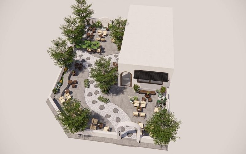 Bố cục mặt bằng giúp khách dễ hình dung mô hình quán