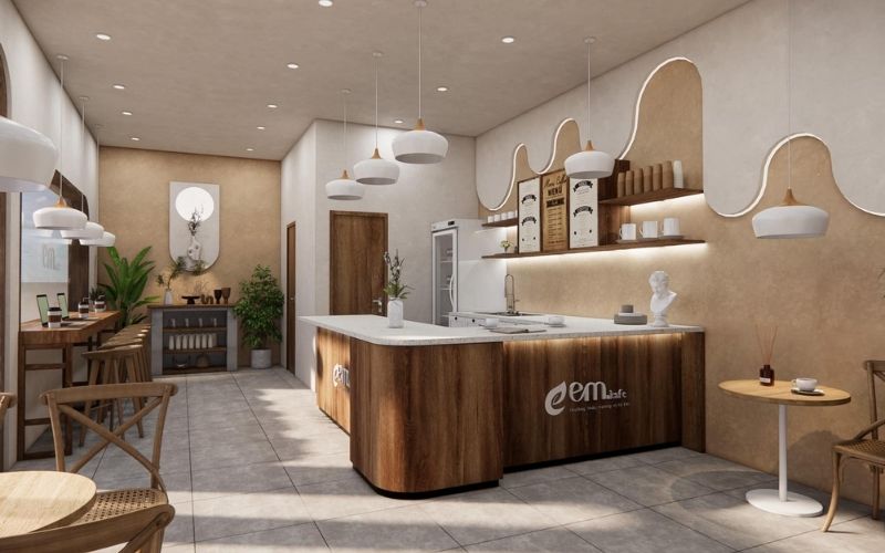 Bố cục mặt bằng giúp khách dễ hình dung mô hình quán