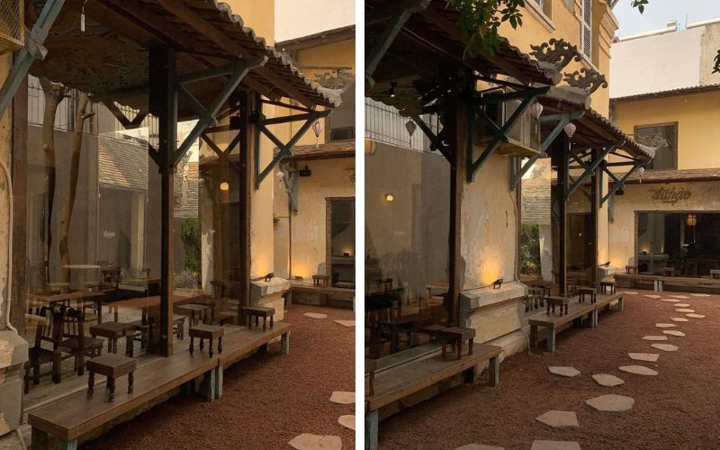 Đặc trưng phong cách Đông Dương trong thiết kế quán cafe Đá Bào