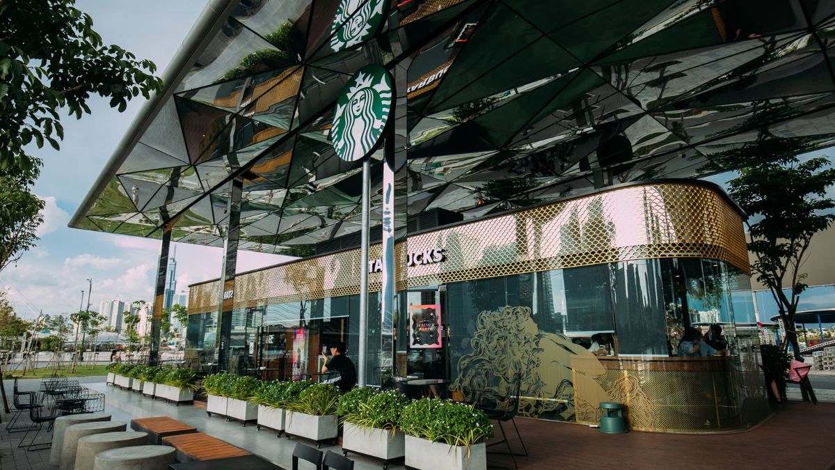 thiết kế quán cà phê lô góc