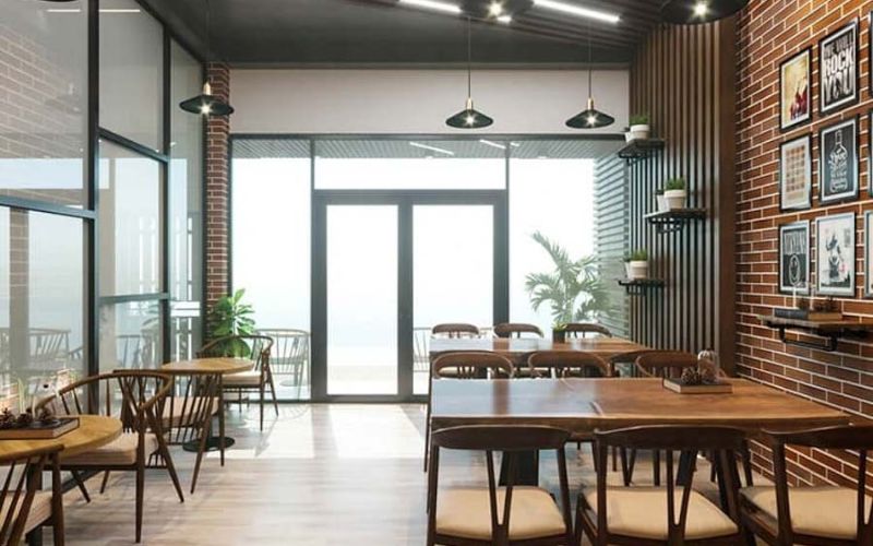 Sử dụng cửa kính lớn ở mặt tiền