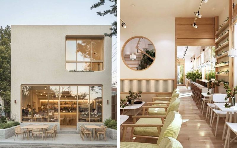 Sử dụng cửa kính lớn ở mặt tiền