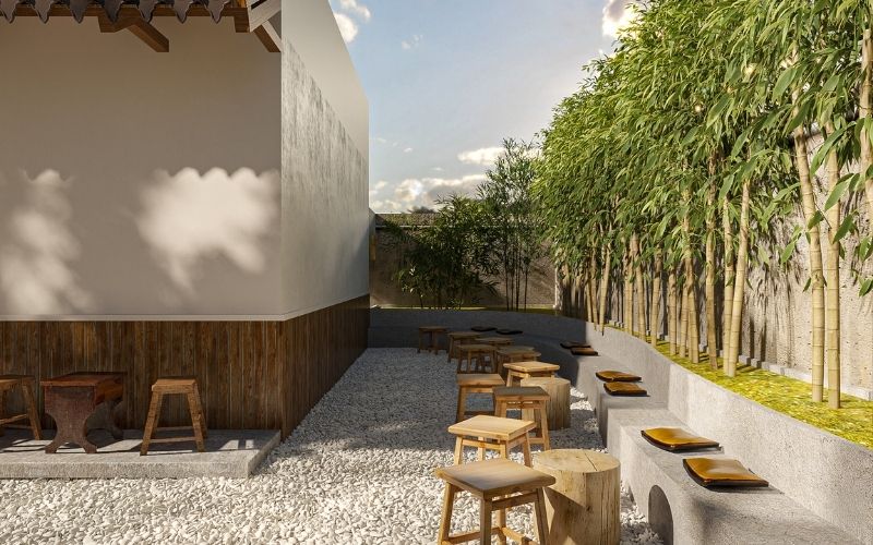 Mặt bằng công năng và vận hành Mẫu thiết kế quán cafe kiểu nhật