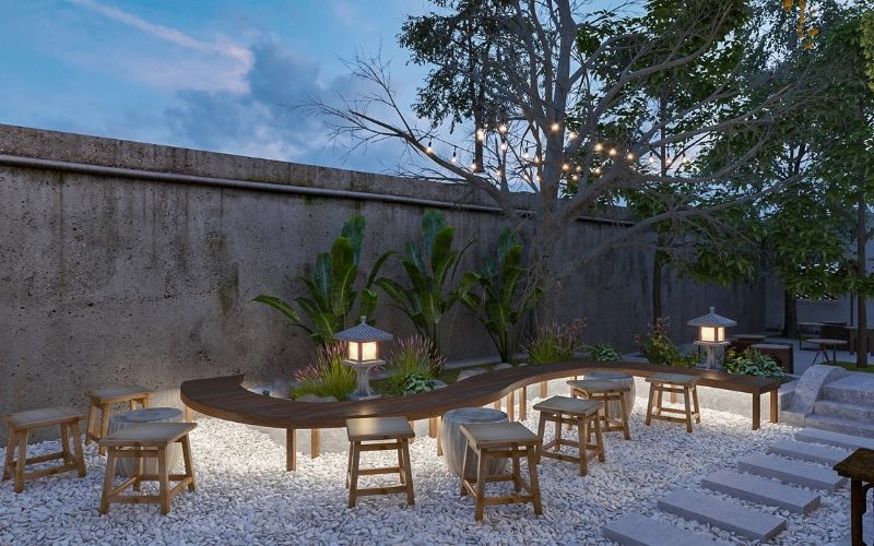 Mẫu thiết kế quán cafe kiểu nhật