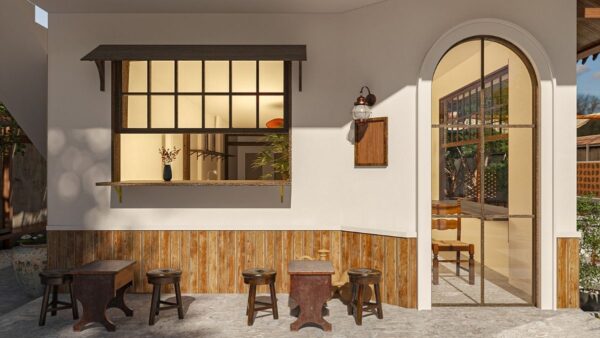 thiết kế quán cafe kiểu nhật