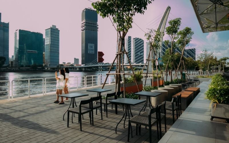 Tạo góc check-in ngoài trời 