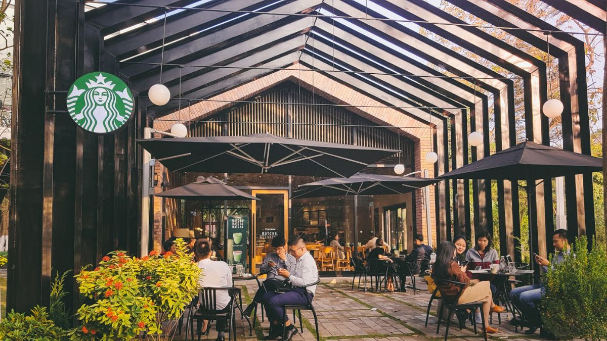 thiết kế quán cà phê lô góc