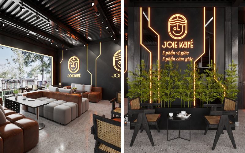 Tone màu chủ đạo: đen – nâu – ánh sáng cam