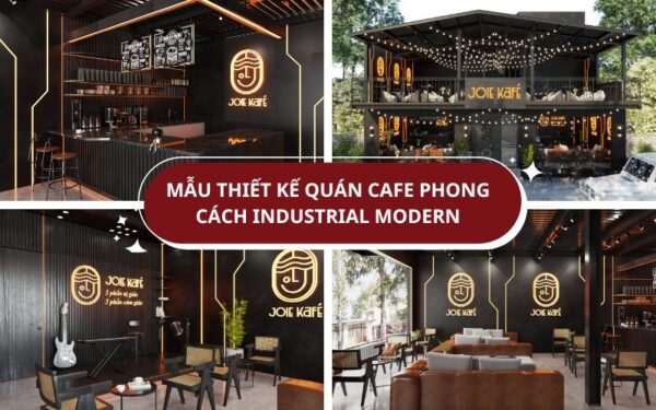 quán cafe phong cách industrial