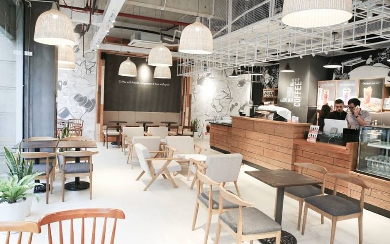 Kích thước bàn ghế cafe chuẩn cho bàn 2 người