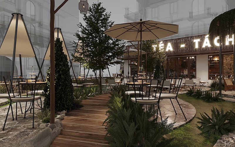 Trên 500m2: Mô hình cafe sân vườn quy mô lớn tạo điểm đến khác biệt 