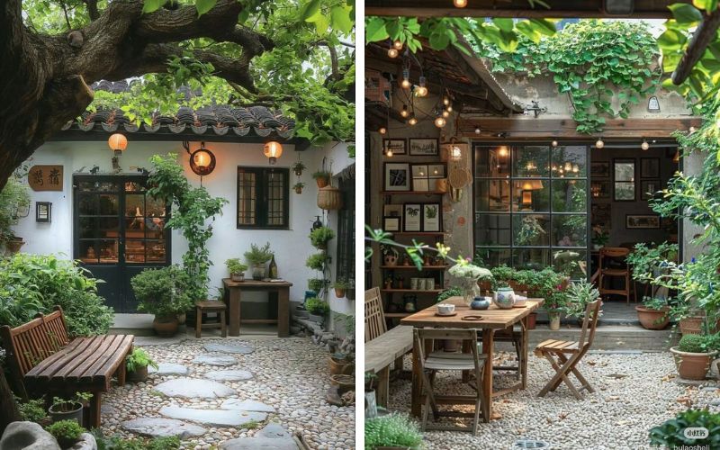 Diện tích bao nhiêu thì thiết kế quán cafe sân vườn, ngoài trời đẹp