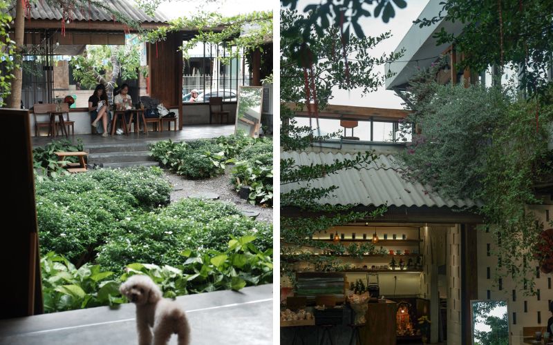 thiết kế quán cafe sân vườn phong cách Nhật Bản