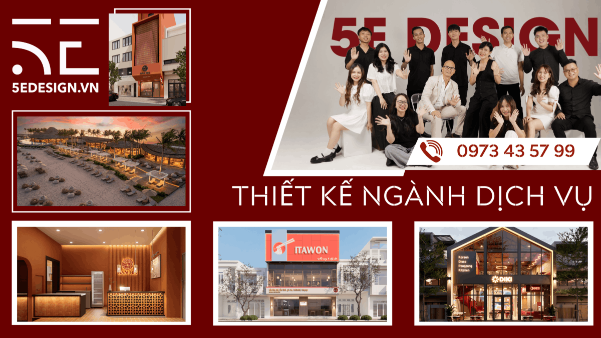5E DESIGN – GIẢI PHÁP THIẾT KẾ & THI CÔNG F&B ĐỒNG BỘ