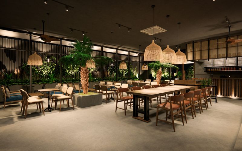 Thiết kế nhà hàng tropical