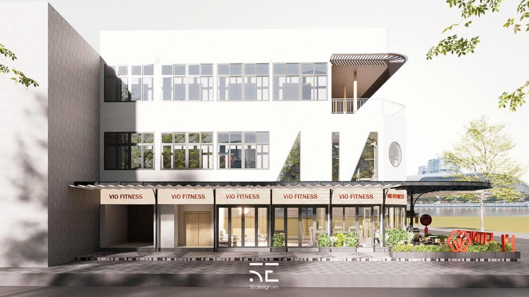 thiết kế phòng gym Vio Fitness 500m2 tại Đà Nẵng