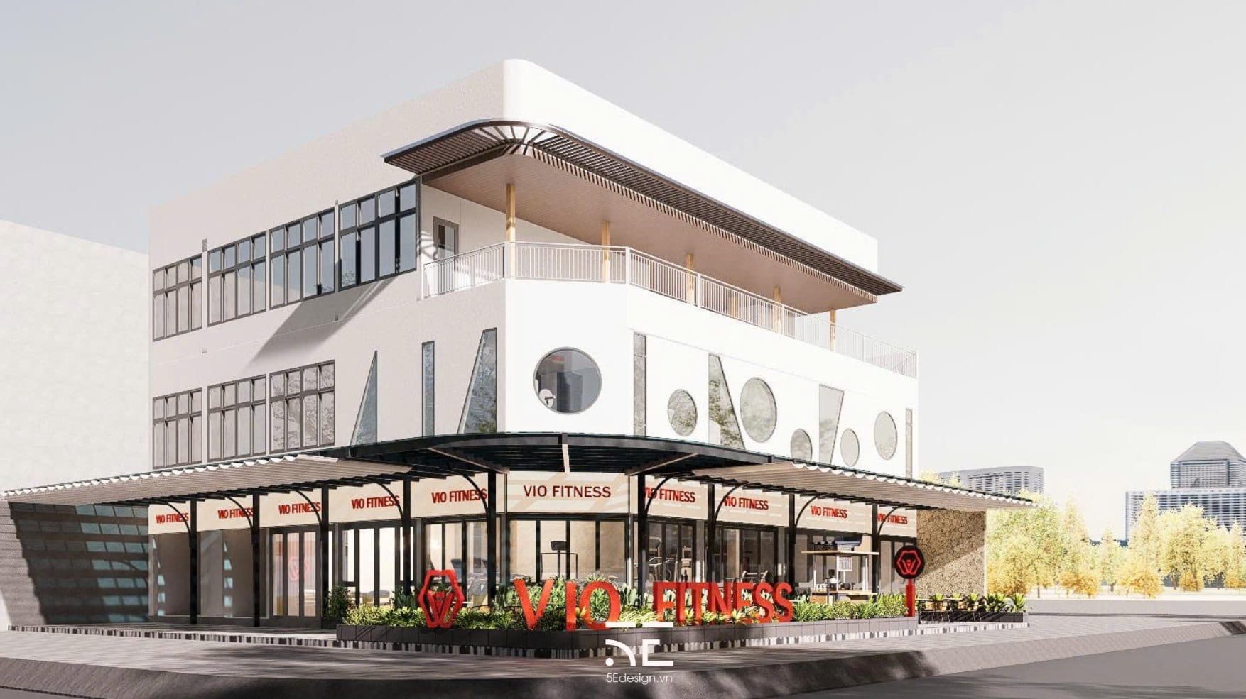 thiết kế phòng gym Vio Fitness 500m2 tại Đà Nẵng