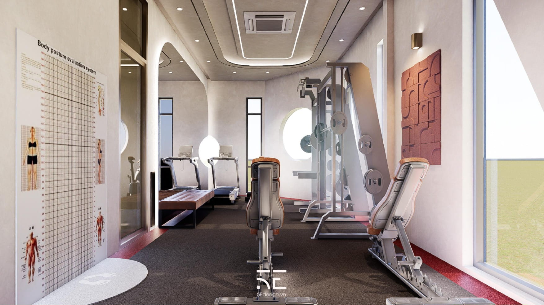 thiết kế phòng gym Vio Fitness 500m2 tại Đà Nẵng