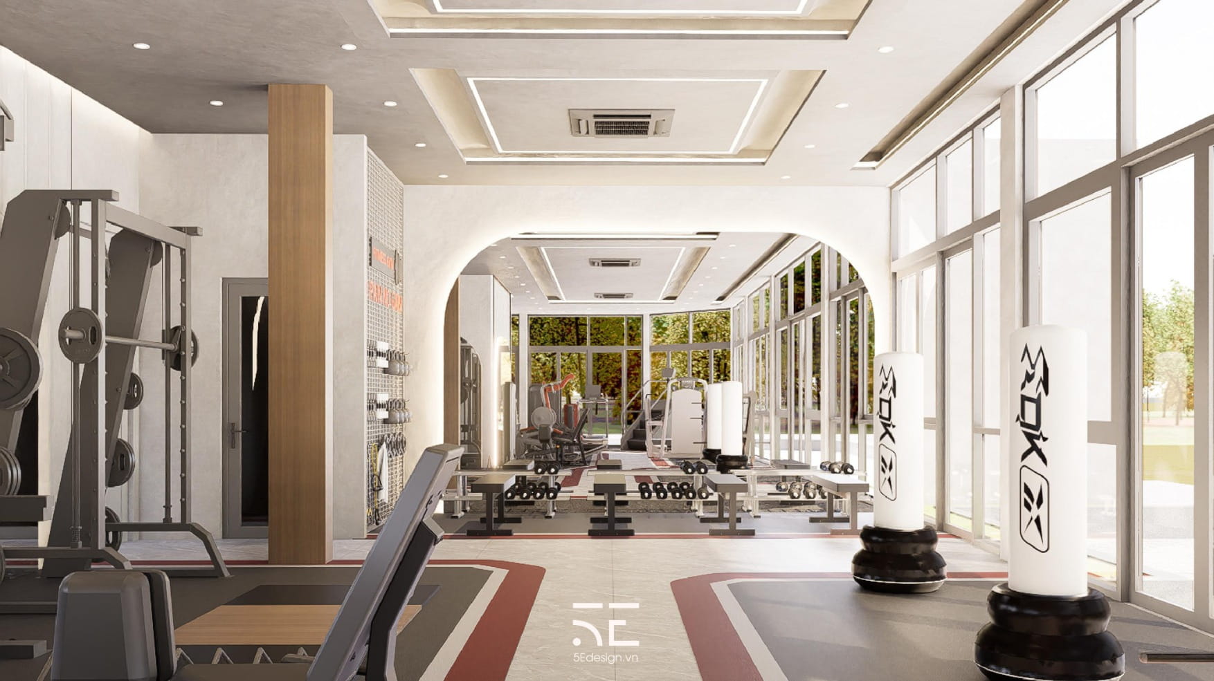 thiết kế phòng gym Vio Fitness 500m2 tại Đà Nẵng