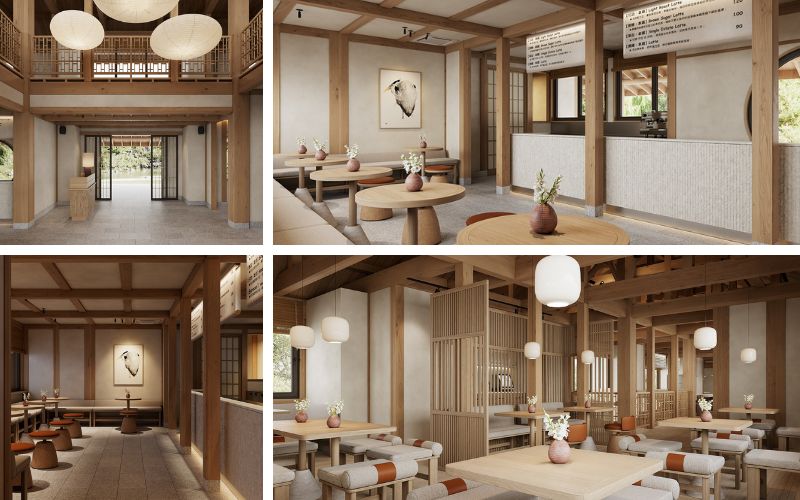 Mẫu thiết kế quán cà phê phong cách Nhât Bản
