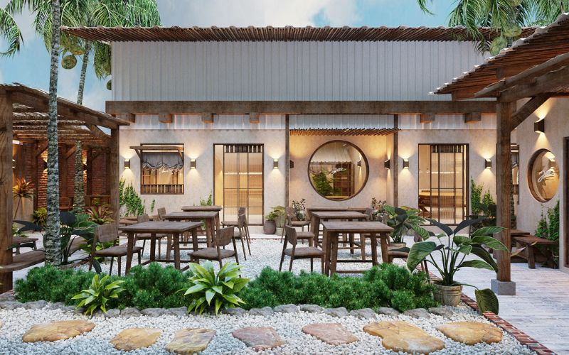 Mẫu thiết kế quán cafe phong cách Nhật Bản