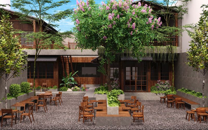 Mẫu thiết kế quán cafe phong cách Nhật Bản