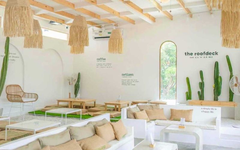 Quán cafe không gian mở phong cách Hàn