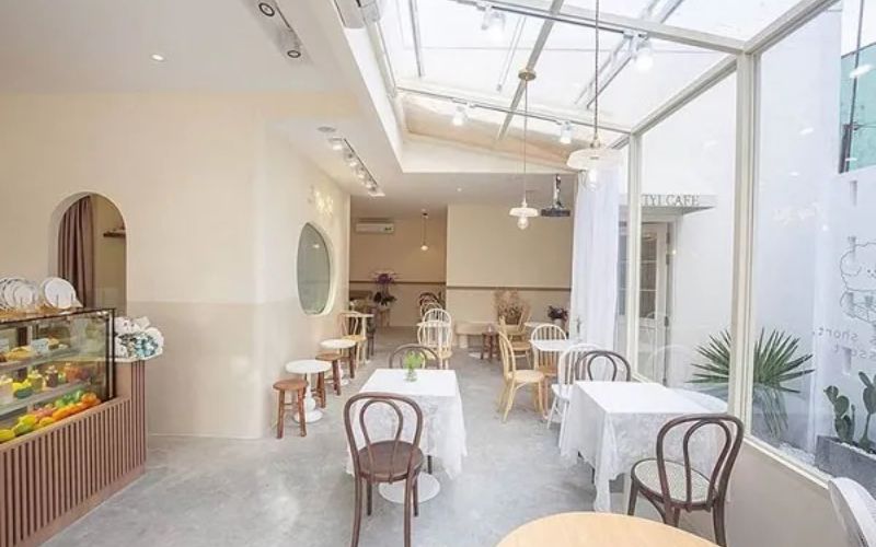 Quán cafe không gian mở phong cách Hàn
