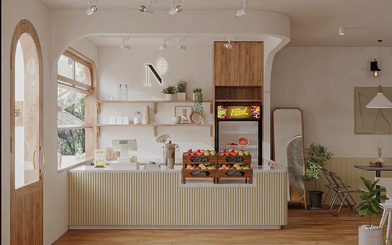 Quán trà sữa dễ thương phong cách Hàn Quốc 