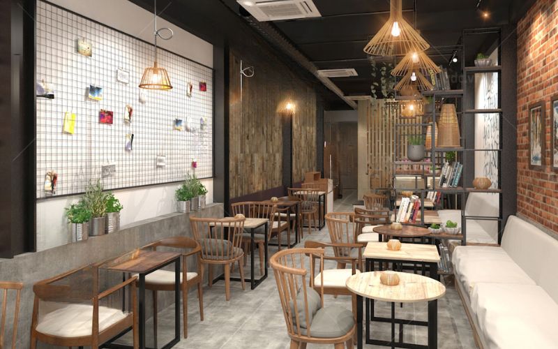 Thiết kế nội thất quán trà sữa 