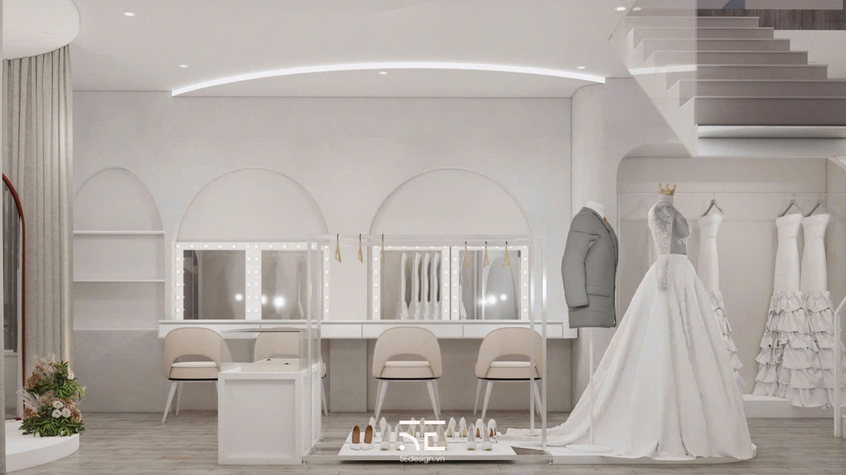 Dự án thiết kế showroom áo cưới Mây Wedding tại Đà Nẵng
