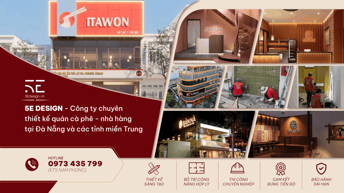 thiết kế thi công trọn gói quán cà phê nhà hàng