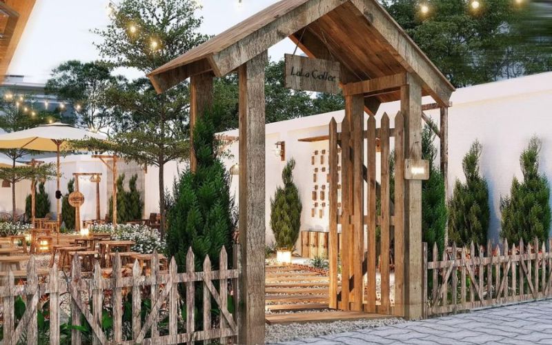 bố trí cây xanh Khu vực mặt tiền 