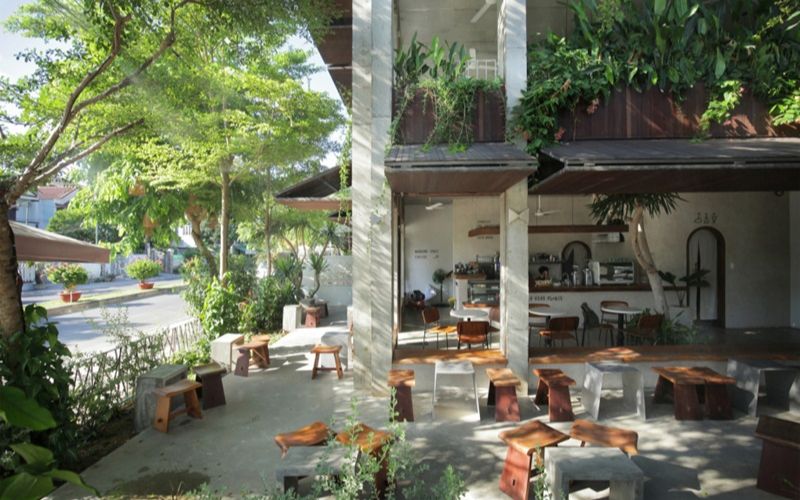bố trí cây xanh Khu vực mặt tiền 
