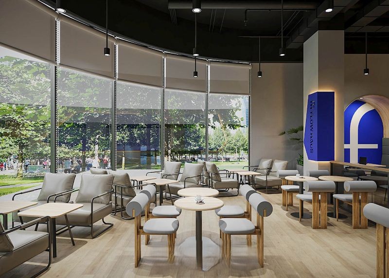 Thiết kế cafe Industrial kết hợp Co-working 