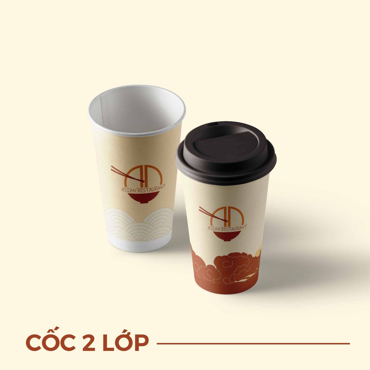 Ly giấy và cốc mang đi