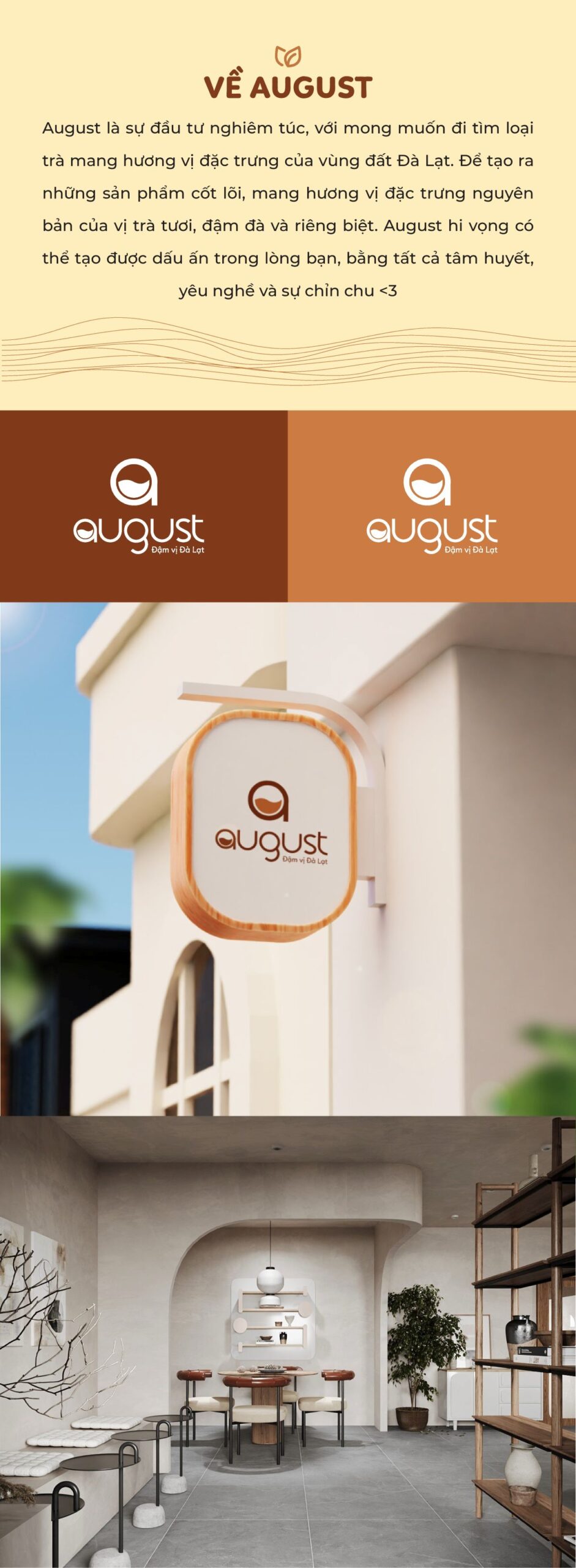 Thiết kế bộ nhận diện thương hiệu AUGUST  