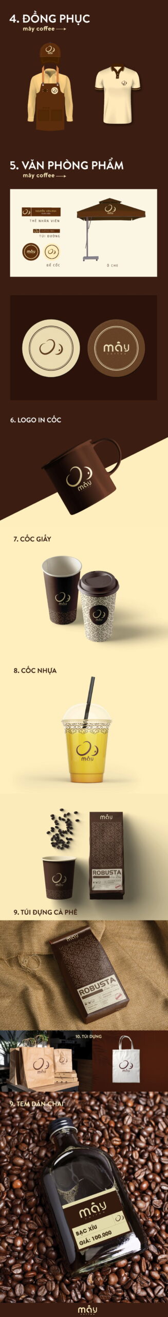 Thiết kế bộ nhận diện thương hiệu MAY COFFEE 