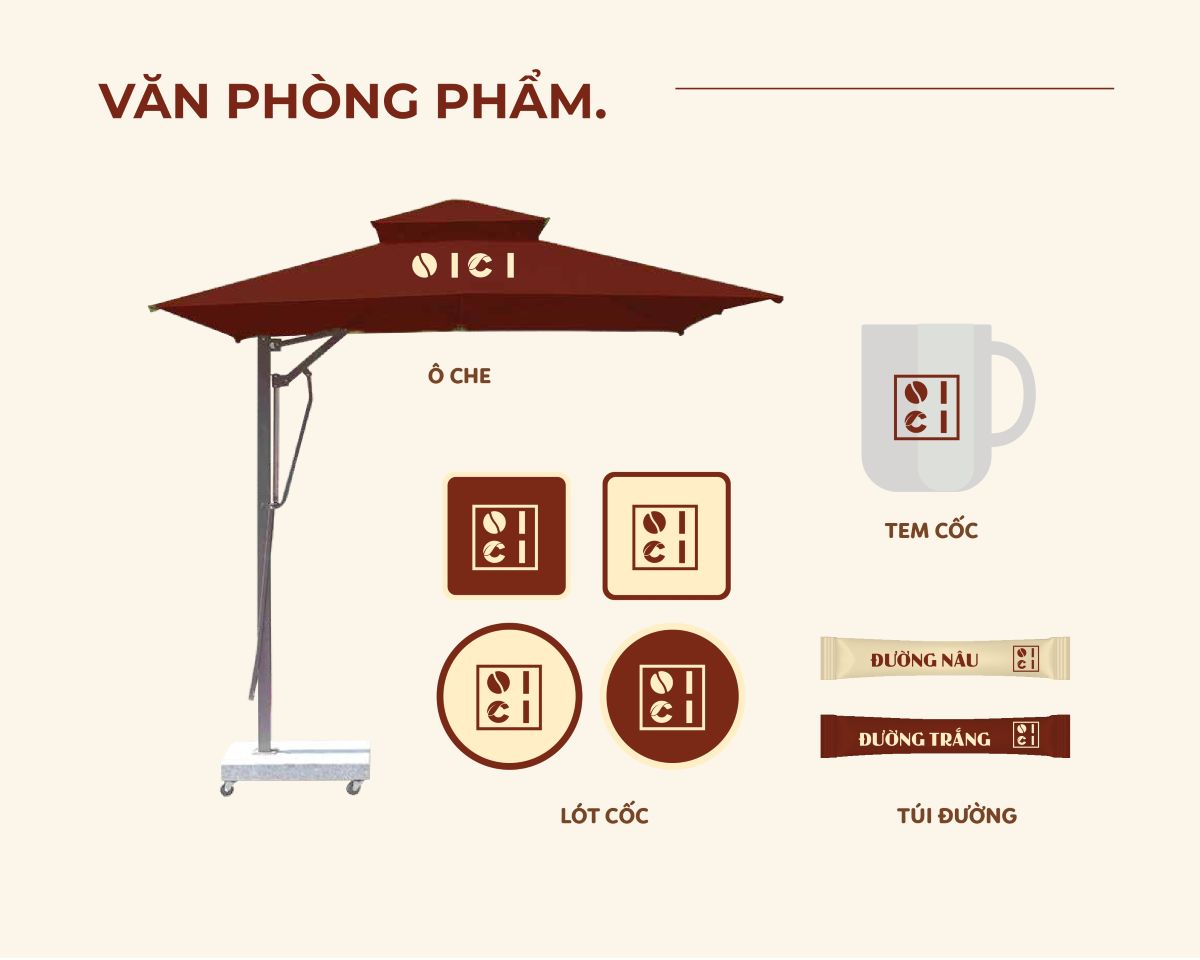 Ứng dụng bộ nhận diện trên bao bì và vật phẩm thương hiệu