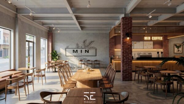 Thiết kế thi công quán cafe MIN Coffee tại Đà Nẵng 