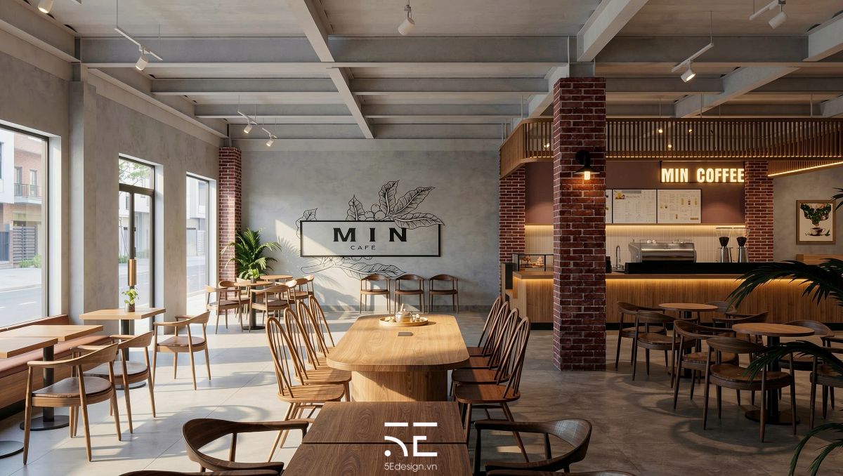 Thiết kế thi công quán cafe MIN Coffee tại Đà Nẵng 