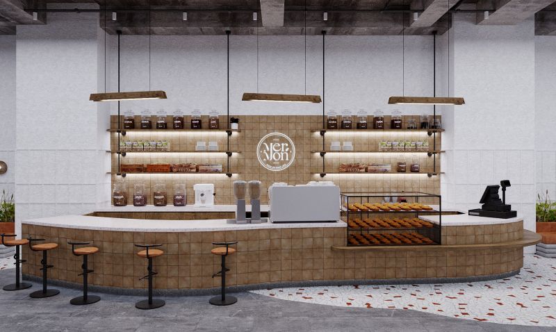 Thiết kế quầy bar kết hợp khu vực Bakery 