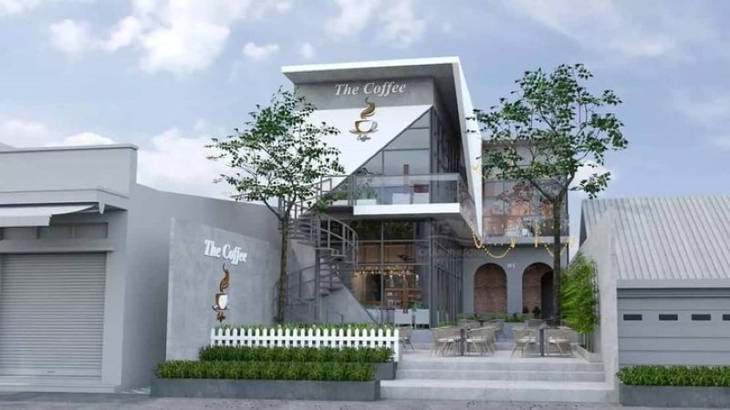 nhà ở kết hợp quán cafe sân vườn