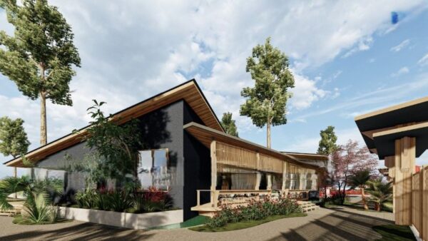 nhà ở kết hợp quán cafe sân vườn