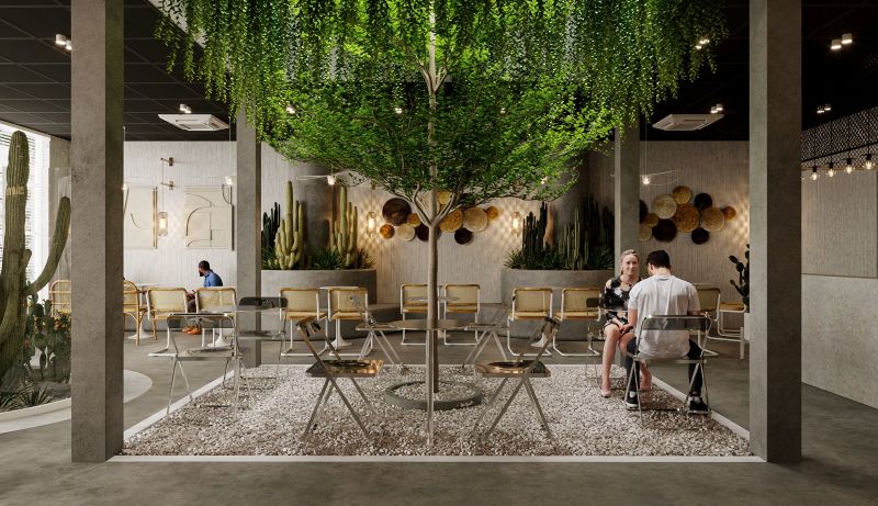 Không gian Industrial kết hợp Tropical tạo dấu ấn ngay từ ánh nhìn đầu tiên 