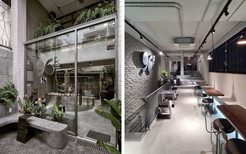 Thiết kế quán cafe phong cách industrial kết hợp workshop