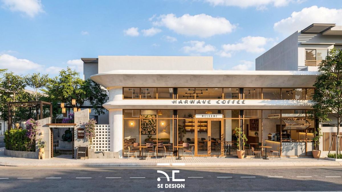 Ý tưởng thiết kế Contemporary Café kết hợp Biophilic Design