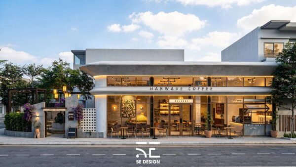 thiết kế quán cà phê HARWAVE COFFEE