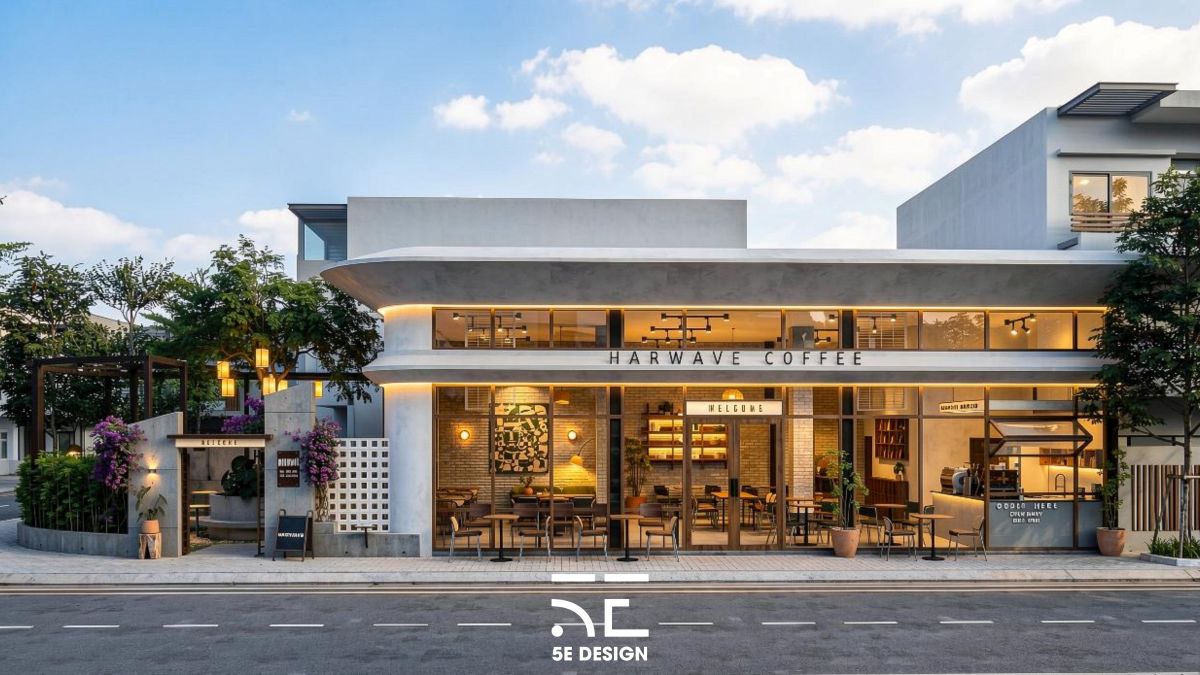 thiết kế quán cà phê HARWAVE COFFEE